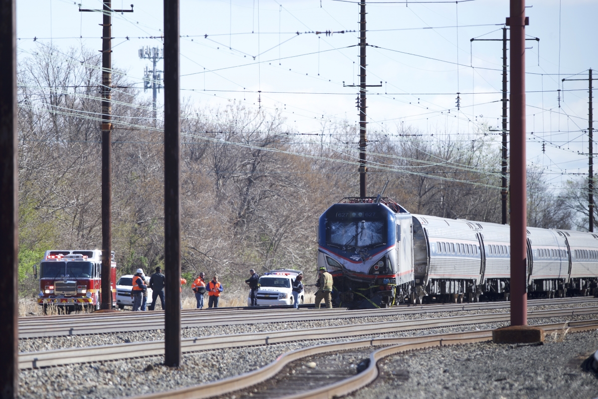 Philadelphia train crash Two killed after Amtrak service hits
