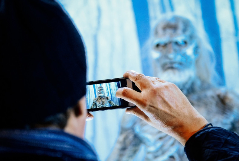 Visitor takes photo of artwork in Sweden
