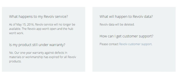 Revolv warranty expiration