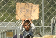 Child refugee in Lesbos