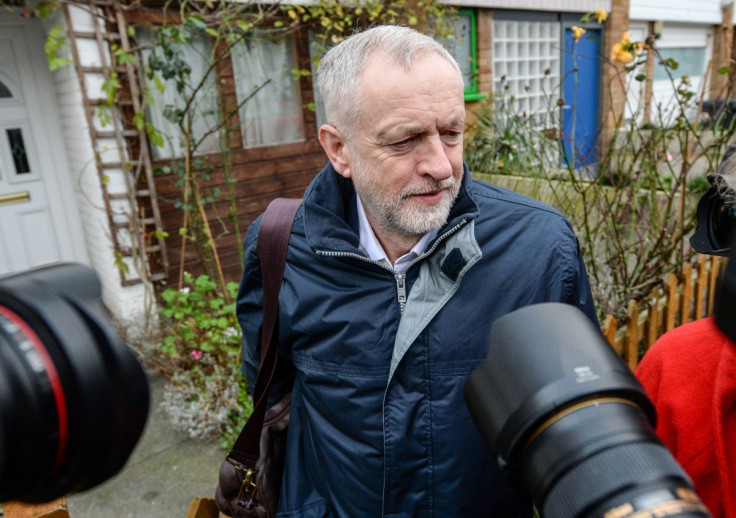 Jeremy Corbyn outside house