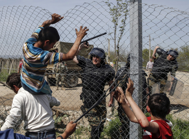 Border fence at Idomeni camp, Greece
