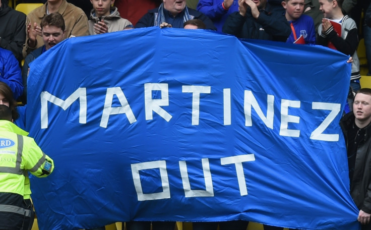 Everton fans have called for Martinez's sacking