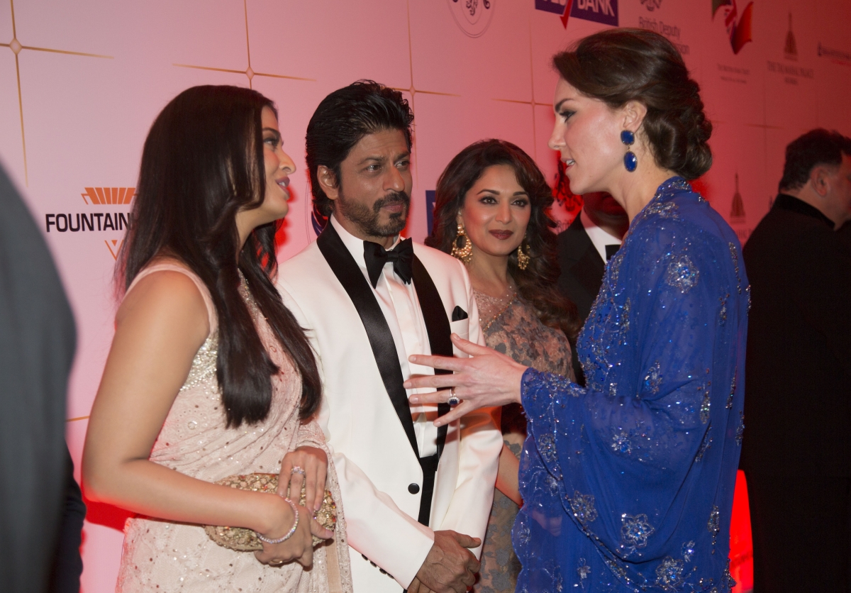 Duchess of Cambridge with Bollywood stars