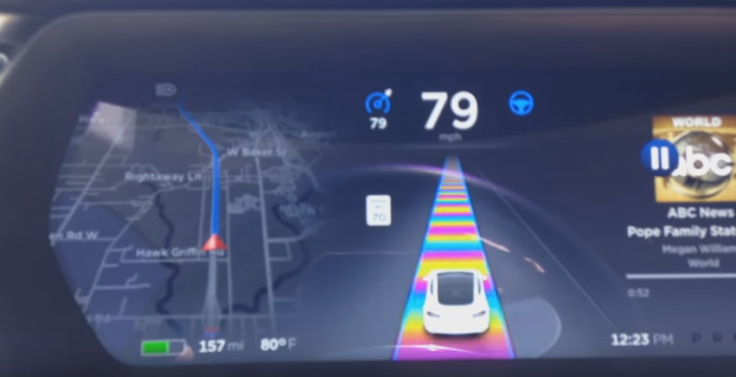 Tesla Rainbow Road Easter egg