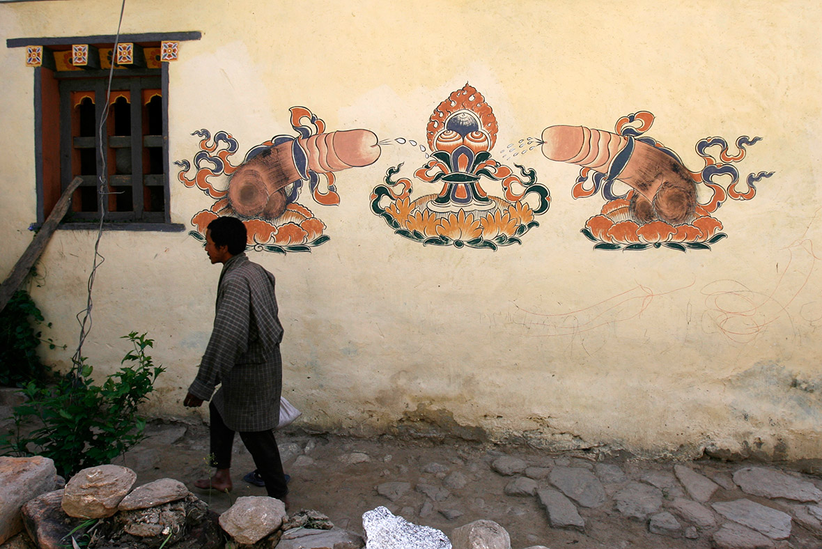 Bhutan penis murals