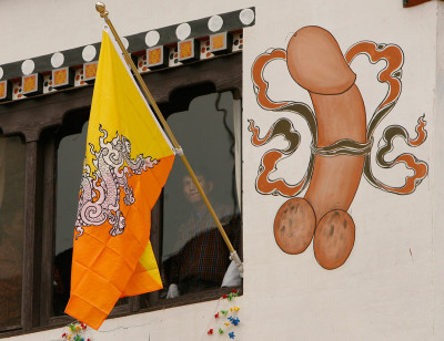 Bhutan penis murals
