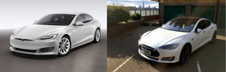 Tesla Model S front comparison 2017