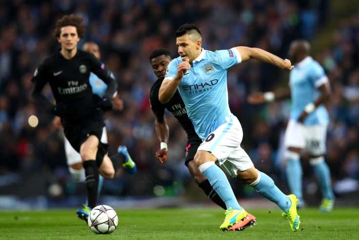 Sergio Aguero attacks for City