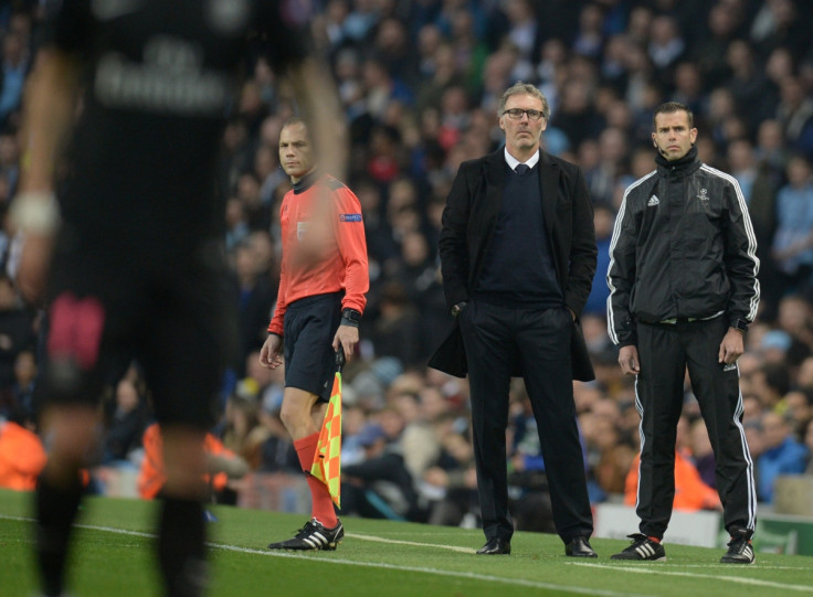 Laurent Blanc watches his team in action