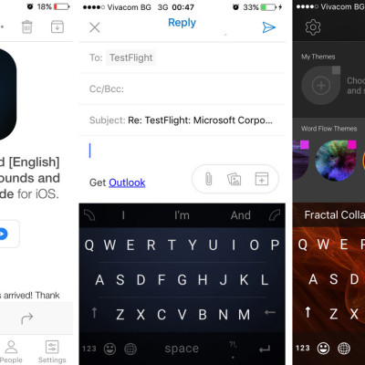 Microsoft Word Flow keyboard app for iOS leaked screenshots uncovered