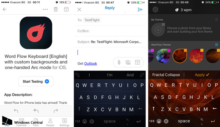 Microsoft Word Flow keyboard app for iOS leaked screenshots uncovered