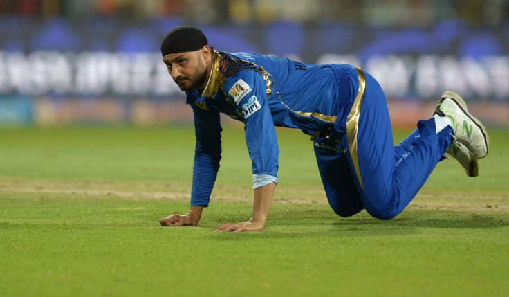 Harbhajan Singh on his knees