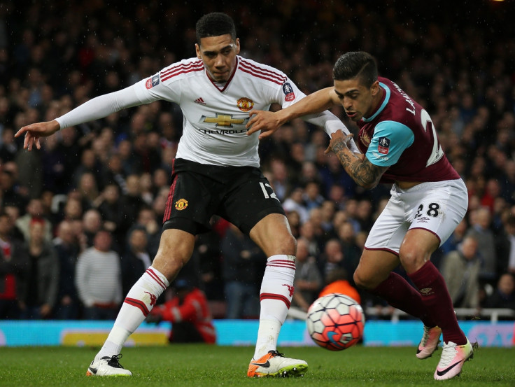 Chris Smalling and Manuel Lanzini