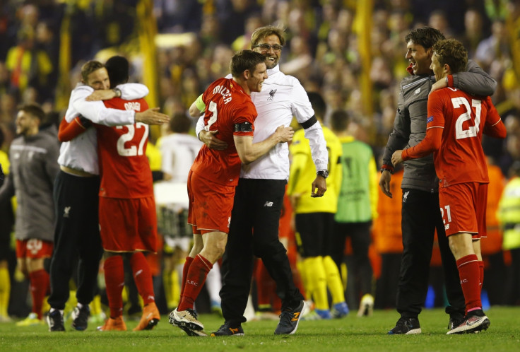 Klopp celebrating post-match