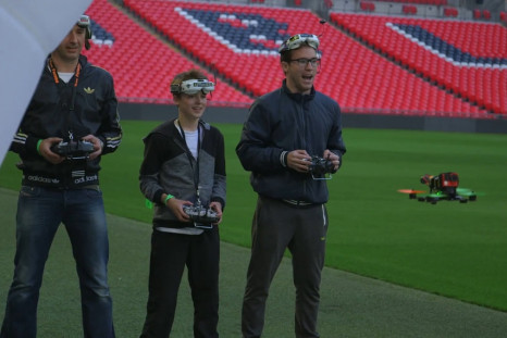 FPV drone racing at Wembley stadium 