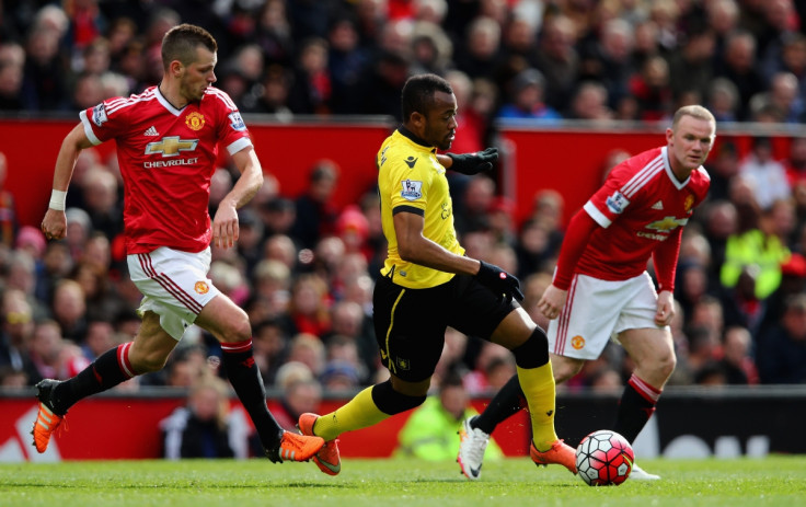 Jordan Ayew (centre) leads a breakaway 