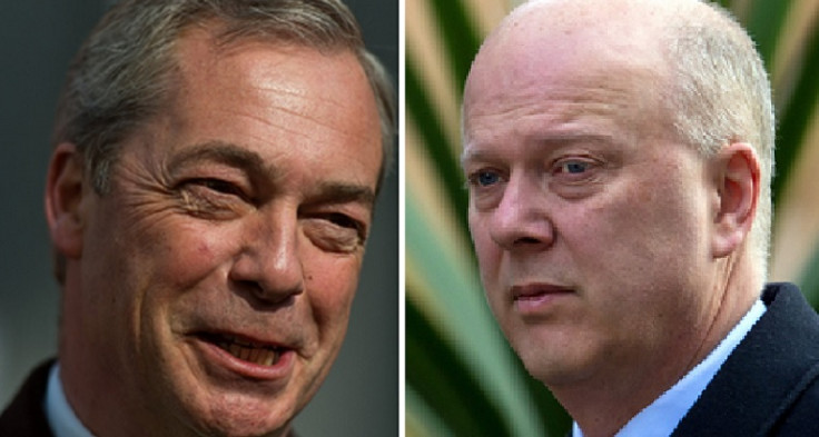 Nigel Farage and Chris Grayling