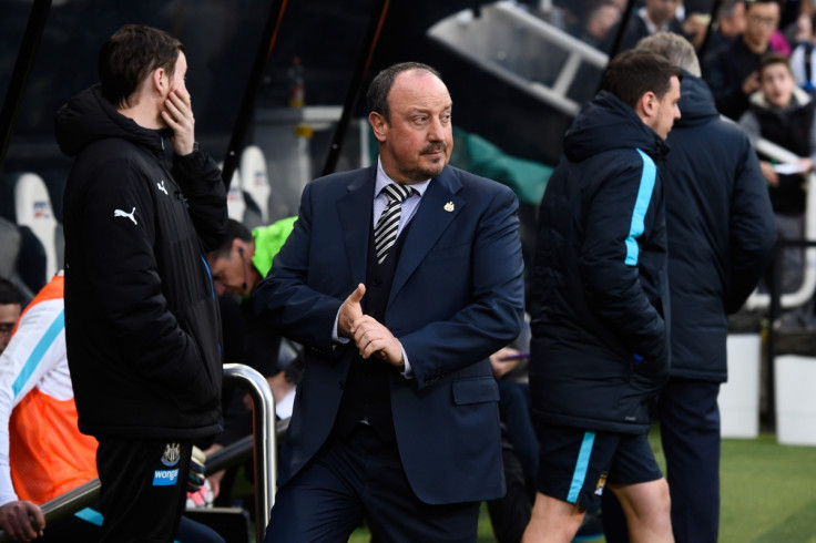 Rafael Benitez watches from the sidelines