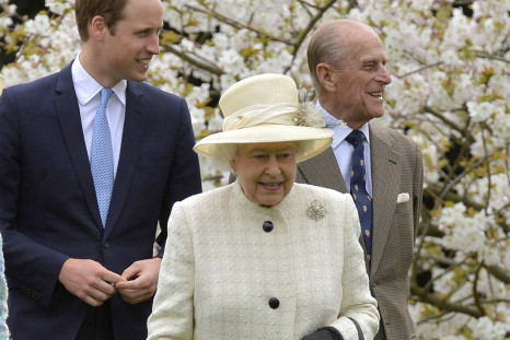 Britain's Queen Elizabeth, Prince Philip and Prince William