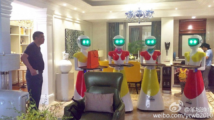 Chinese tycoon's robot maids