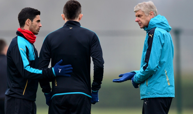 Mikel Arteta and Arsene Wenger