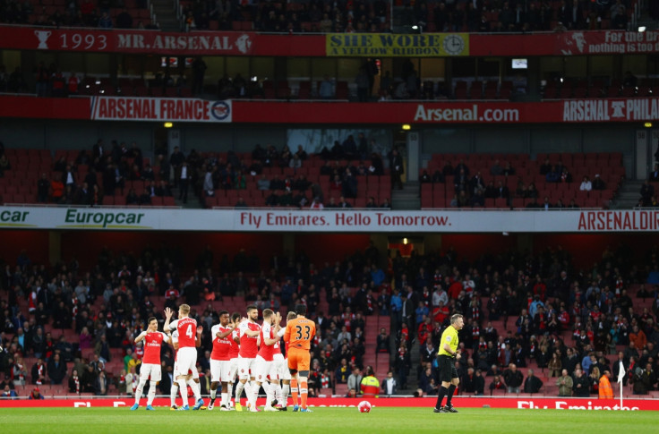 Empty seats at the Emirates Stadium