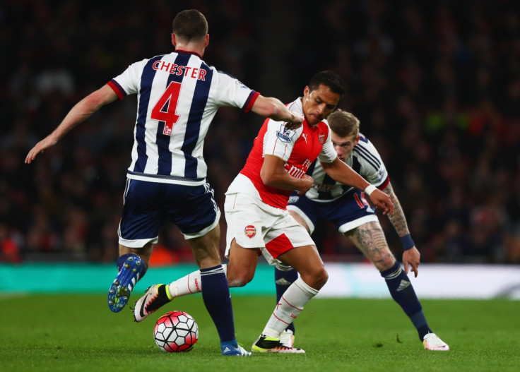 Alexis wins the ball for Arsenal