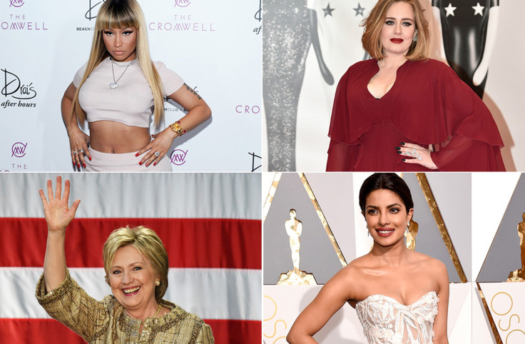 Adele, Nicki Minaj, Hilary Clinton, Priyanka Chopra