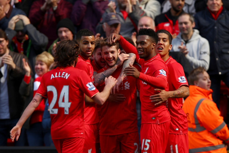 Adam Lallana celebrates his goal