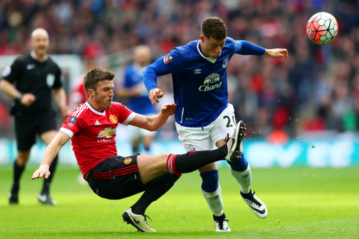 Michael Carrick tackles Ross Barkley