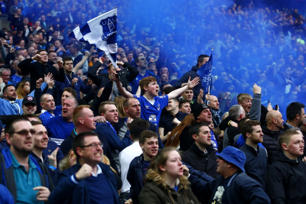 Everton fans at Wembley Everton fans at Wembley