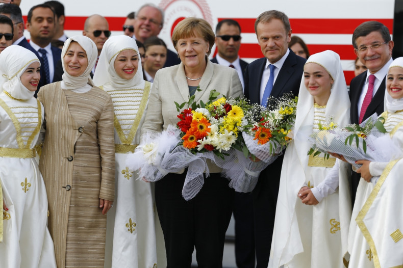 Angela Merkel, Donald Tusk & Ahmet Davutoglu