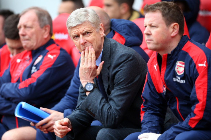 Arsene Wenger watches on from the sidelines