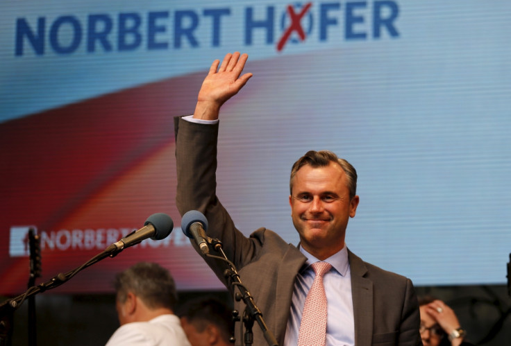 Austrian far right Freedom Party (FPOe) presidential candidate Norbert Hofer 