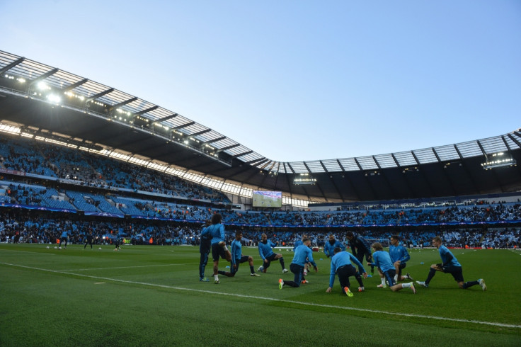 The pre-match scene in Manchester