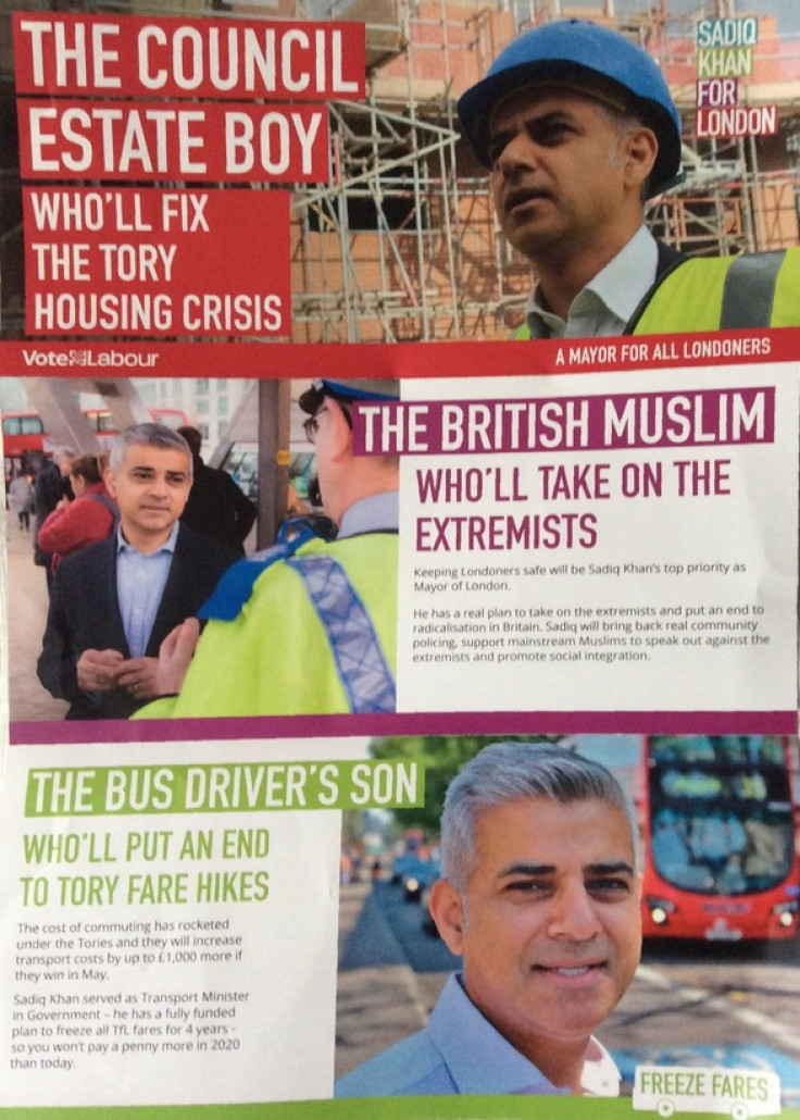 Khan's election leaflet 