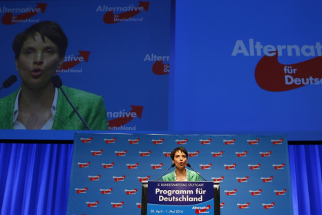 Frauke Petry speaks at the AfD conference
