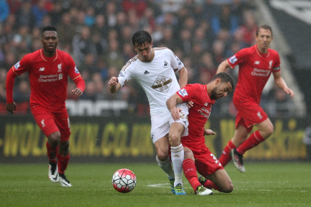 Jack Cork wins the ball Jack Cork wins the ball