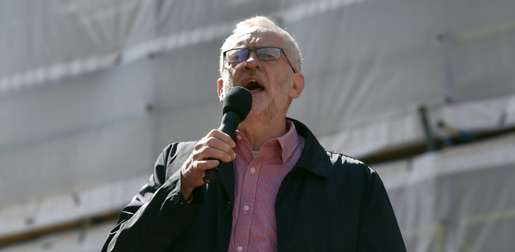 Jeremy Corbyn speaks at a May Day rally in London