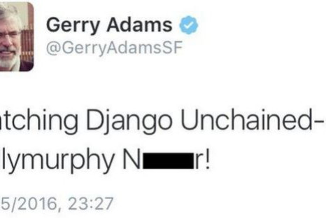 Gerry Adams racist tweet
