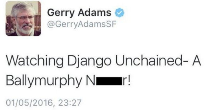 Gerry Adams racist tweet