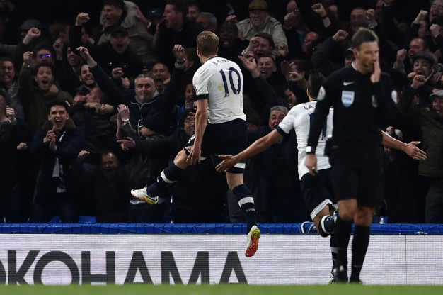 Harry Kane celebrates the opening goal Harry Kane celebrates the opening goal