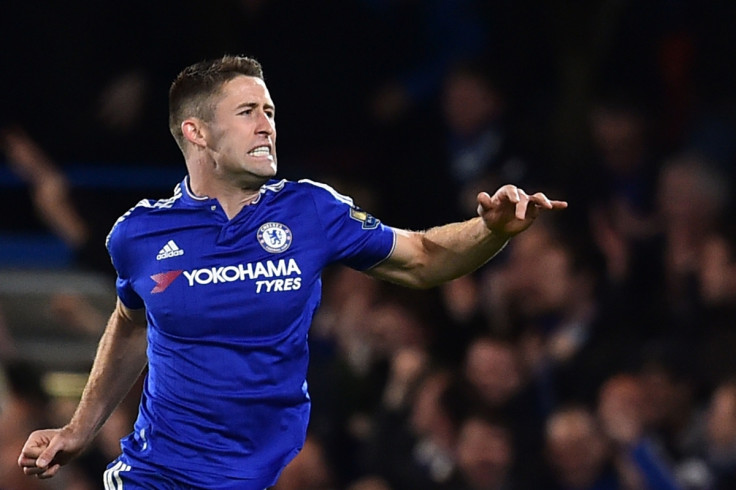 Gary Cahill celebrating his goal