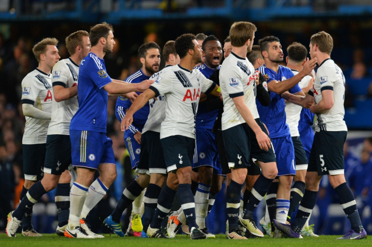 Chelsea and Tottenham players