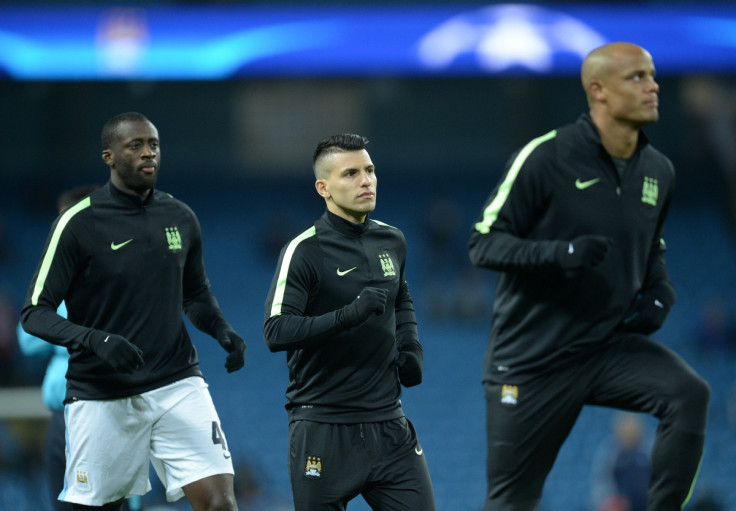 Yaya Toure, Sergio Aguero and Vincent Kompany