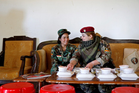 Yazidi women fighters