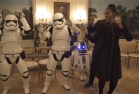 Obamas dance with stormtroopers