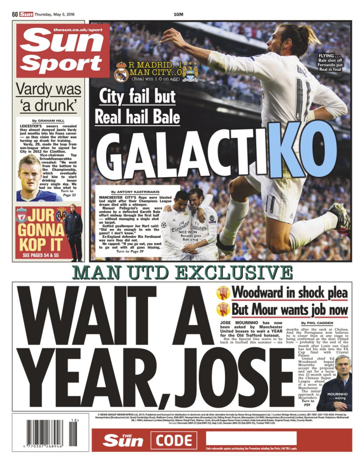 The Sun back page