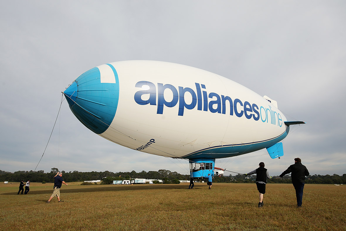 Sydney aerial photos Appliances Online blimp